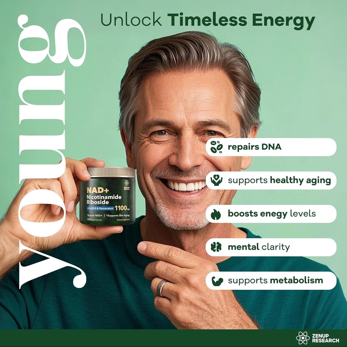 NAD+ Supplement Research | 1100Mg Liposomal Nicotinamide Riboside With