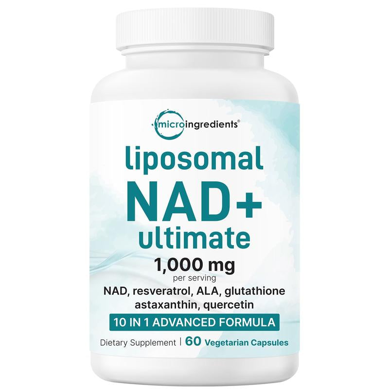 Micro Ingredients Liposomal NAD+ Ultimate 1,000Mg, 60 Veggie Capsules